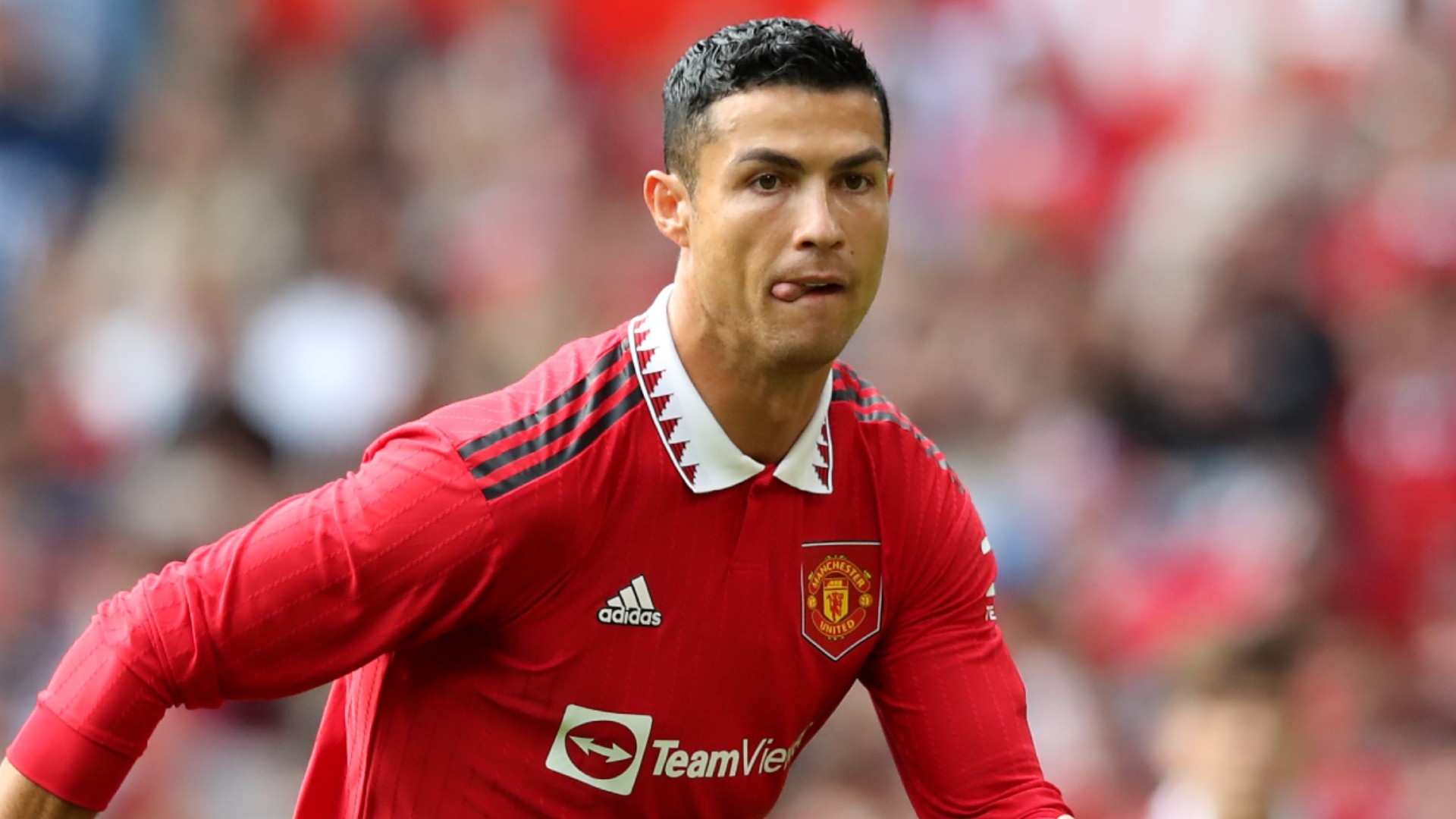 Manchester United player Cristiano Ronaldo in action