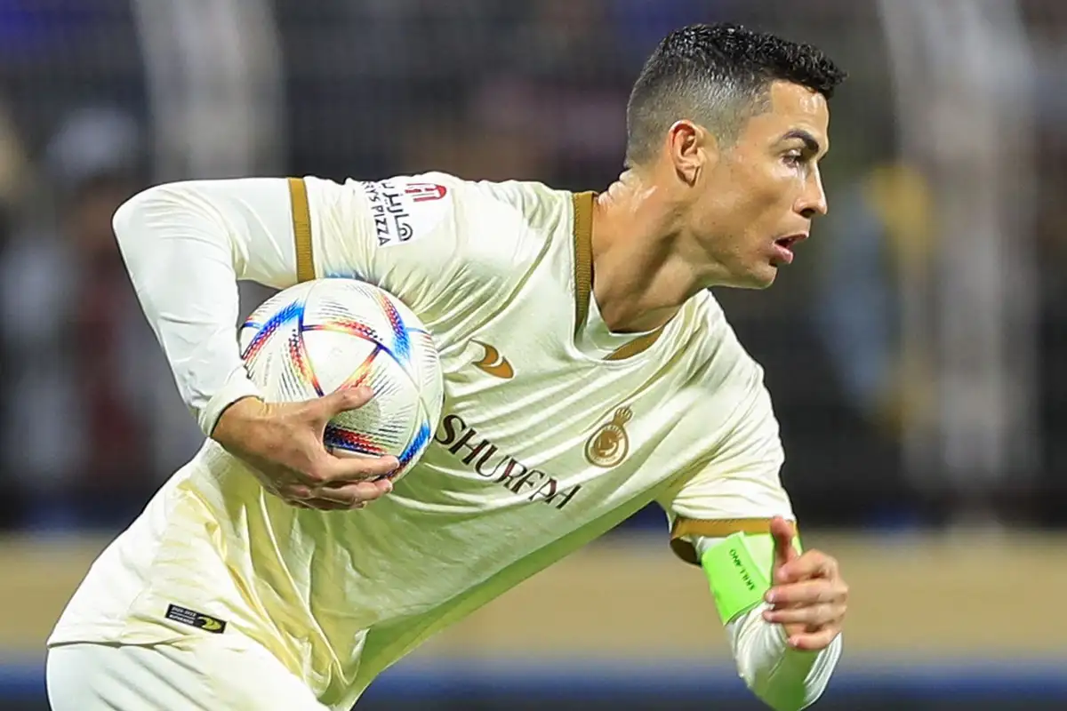 Cristiano Ronaldo scores a penalty at Al Nassr